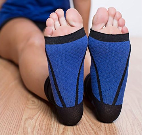 Viking Guards Foot Sleeve Plantar Fasciitis Compression Sock with Optional Heel Cups for Heel Pain - For Men and Women - 1 Pair (Large With Cups)