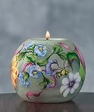 Ne Qwa Art Spruce Floral Tea Light by Patricia Brubaker