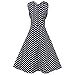 Creti Women's 1950s Vintage Halter Polka Dot V-Neck Sleeveless Swing Dress