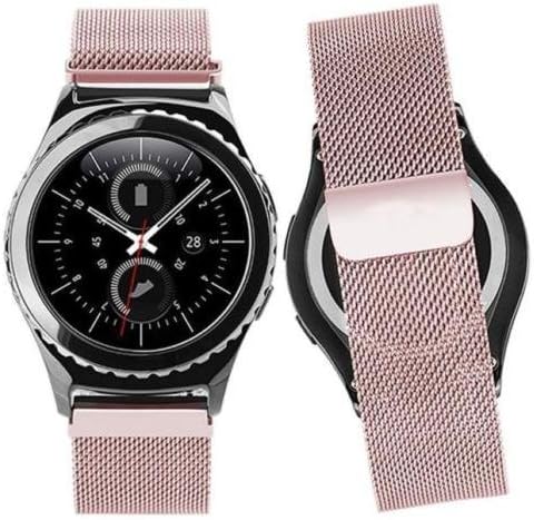 20mm Samsung Gear S2 Classic Watch Band, ESK Collection New Fashion Stainless Steel Milanese Loop Strap Magnetic Buckle Wrist Band for Samsung Gear S2 Classic Smartwatch SM-R732 (Rose Gold)