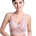 VECJUNIA Women's Soft and Smooth Lace Wire-Free Freedom Sports Bra