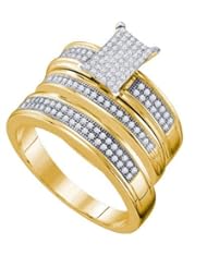 0.42CTW DIAMOND MICRO PAVE TRIO SET