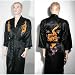 Dragon Kimono Robe Sleepwear Black One Size Dragon Kimono Robe Sleepwear Black One Size