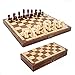 Syrace Folding Hand Crafted Wooden Chess Set Chess Board 30 x 30CM