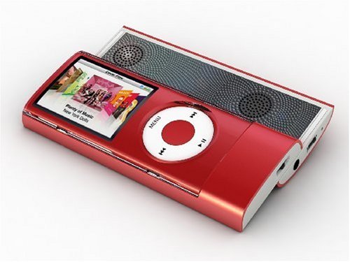 GPEL GP 400n Schutzgeh&auml;use mit Slide-out-Lautsprecher (4 Watt) f&uuml;r Apple iPod Nano 4. Gen rot