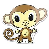 Trend Lab 108154 WALL CLOCK - CHIBI MONKEY