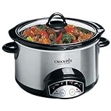 Crock-Pot 38501-C 5-Quart Round Programmable Slow Cooker, Stainless Steel