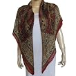 Crepe Silk Scarfs for Women Square Printed 44 x 44 inches