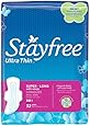 Stayfree Ultra Thin Long Pads with Wings, 32 Count (Pack of 2)