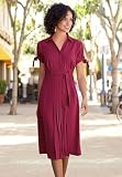 Pleated Crepe Dress
