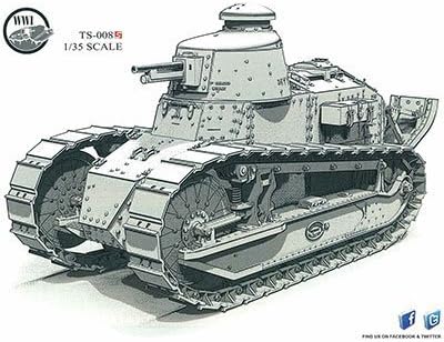 1/35 TYRANNOSAURUS series Japan Japan Army Renault instep type Tank Plastic MENTS-008S