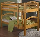 Twin Convertible Bunk Bed 63.75hx81.38w Maple