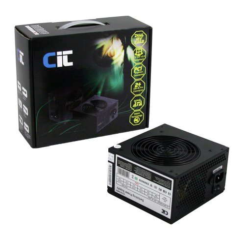 CiT 700W Power Supply Unit with PSU and Dual 12V Rails - Black Edition