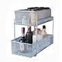Mesh Slide Out Cabinet Baskets (Silver) (9.5"H x 10"W x 13.8"D)