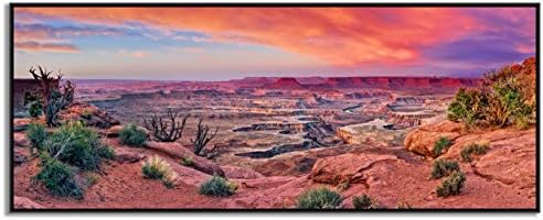 Green River Overlook, Canyonlands National Park, Utah, USA - Original Landscape Photography Framed Metal Art Print for Office or Home Display, 23" by 61"
