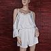 Start Women Straps Halter Crochet Playsuits Beach Jumpsuits Romper (Small) White