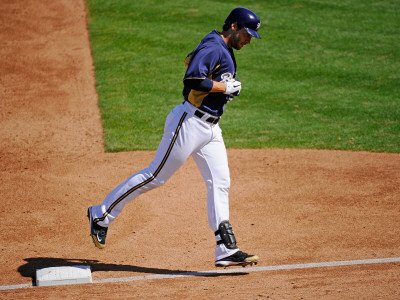 Colorado Rockies v Milwaukee Brewers, PHOENIX, AZ - MARCH 10: Ryan Braun Photographic Poster Print by Kevork Djansezian, 12x16