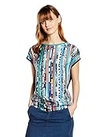 Marc Cain Blusa Seda (Azul / Multicolor)