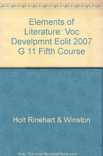 Elements of Literature: Vocubulary Development Fifth Course