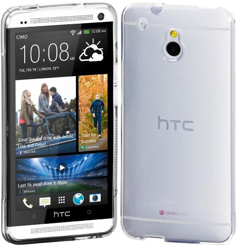 Cimo Grip Back Case Flexible TPU Cover for HTC One mini (M4) - Frosted Clear
