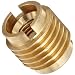 Brass Threaded Insert, UNC Threads, 5/16"-24 Threads, 0.625" Length, 45000 psi Tensile Strength, Made In US, Pack Of 10