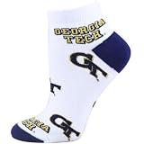 Georgia Tech Yellow Jackets White Ladies 9-11 Team Logo Ankle Socks