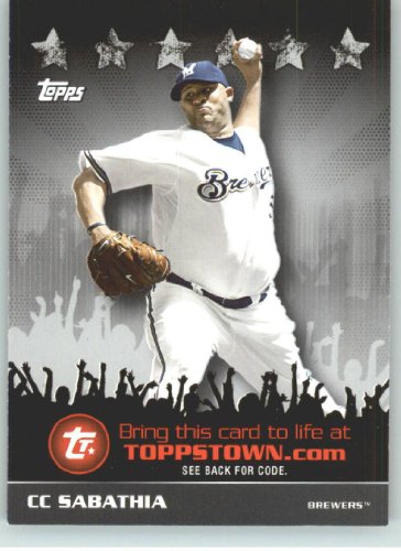2009 Topps Topps Town #TTT14 CC Sabathia - Milwaukee Brewers (Baseball Cards)