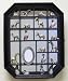 Curio Display Cabinet Case Black Wood Mirror Back Collectible Figures Reviews