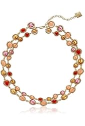 Anne Klein "Summer Delight" Gold-Tone Spice Two Row Necklace, 16.5" + 3" Extender