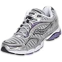 SAUCONY Women's Progrid Triumph 6 Running Shoe, White/Purple/Silver