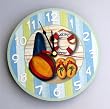Beach Clock with Ball, Welcome Ring, Flip Flops & Towel - Welcome Summer - 6.5