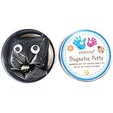 INWISH Creative Magic Magnetic Putty Deformable Soil Funny Toys with Gift Wrap Personlized Gift Card for Children 50g Black