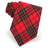 Men's Wallace Sparkle Plaid Cotton Tie by The American Necktie Company in Red