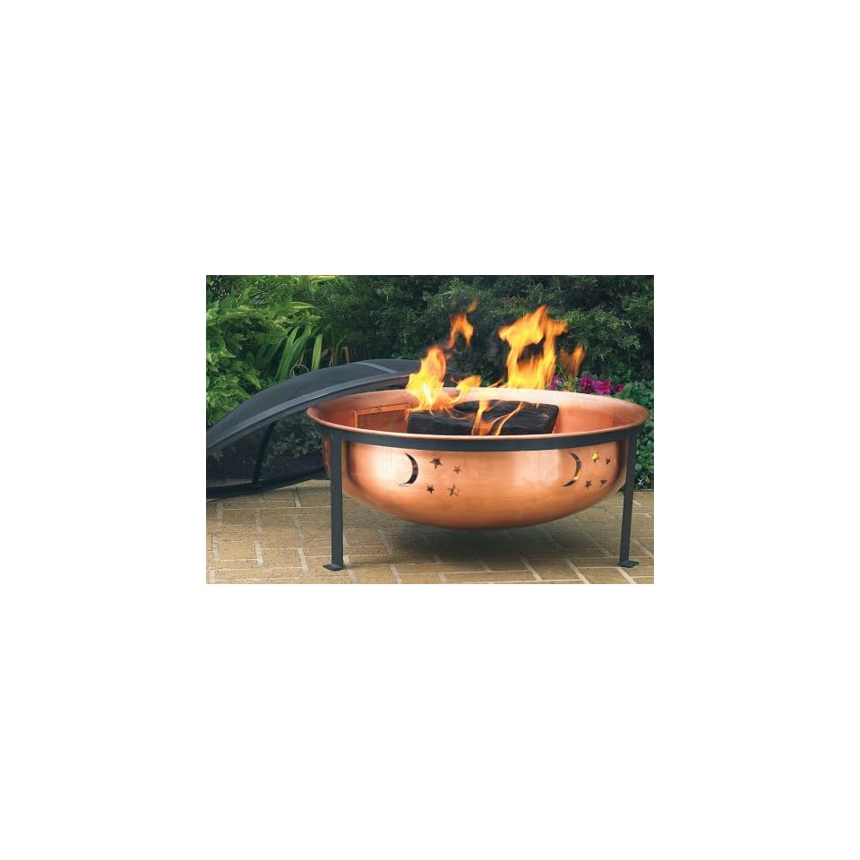 Cobraco Round Copper Fire Pit With Moon Stars On Popscreen