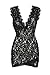 ZKESS Women's Solid Sleeveless Club Lace Vintage Dress Small Size Black 1