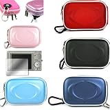 Cute Fashion Carrying case for Canon Powershot A1000 IS and A2000 IS Canon PowerShot E1 digital camera (Camera not included) + Screen Protector Kit (Slim Eva Blue)