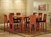 Furniture FX Gathering Height Dining Set Gathering Height Dining Table Set in Cherry