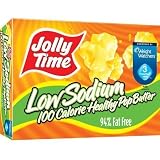 Jolly Time Microwave Popcorn, 100 Calorie Healthy Pop Butter, Low Sodium, 4-Count Boxes (Pack of 12) Jolly Time Microwave Popcorn, 100 Calorie Healthy Pop Butter, Low Sodium, 4-Count Boxes (Pack of 12)