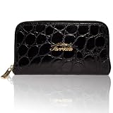 51iA215XNIL. SL160  Terrida Italian Designer Ziparound Croc Leather Clutch