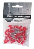Replacement High Brightness LEDs, Red, 50 Pack