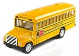 Set of 12 Buses: 5" Classic Yellow School Bus (Pull Back Action)
