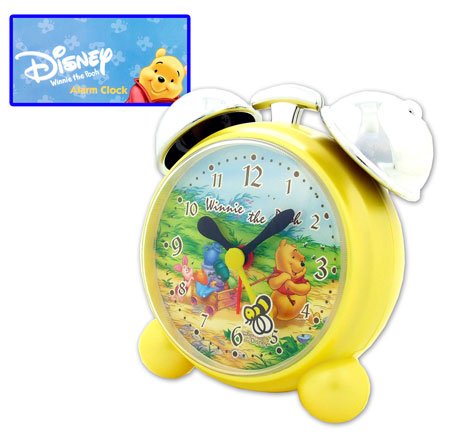 (disney) Winnie The Pooh Bell Alarm Clock (pooh & Wheel Barrow) (yellow) Picture
