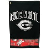 Cincinnati Reds Black Woven Jacquard Golf Towel