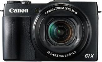 Canon PowerShot G1X Mark II Digitalkamera (12,8 Megapixel, 5-fach optischer Zoom, 1:2-3,9, 24-mm Weitwinkel, Full-HD, CMOS Sensor) schwarz