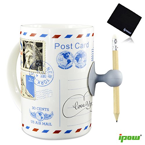 Ipow Voodoo Porcelain Ceramic Large Office Speak Writing Message/memo Postcard Milk Tea Soup Coffee Mug Cup,cool Birthday Gift for Both Men,women,him and Her