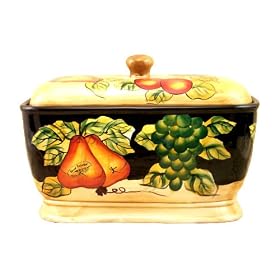 Toast Jar, bread box tuscany fruit Decor by ACK