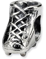 Reflection Beads Silver Roller Skate Sports Bead