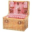 Hunter green lining w/purple grape napkins Picnic Time Chardonnay Picnic Basket