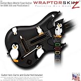 Penguins on Black Skin fits Band Hero, Guitar Hero 5 & World Tour Guitars for XBOX 360 & PS3 (GUITAR