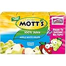 Mott's 100% Apple White Grape Juice, 6.75 fl oz boxes (Pack of 32)